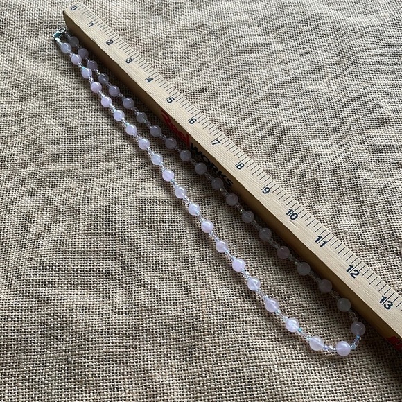 Rose quartz crystal spacers 8mm Necklace Handmade Amazing unique Rare - Picture 4 of 7